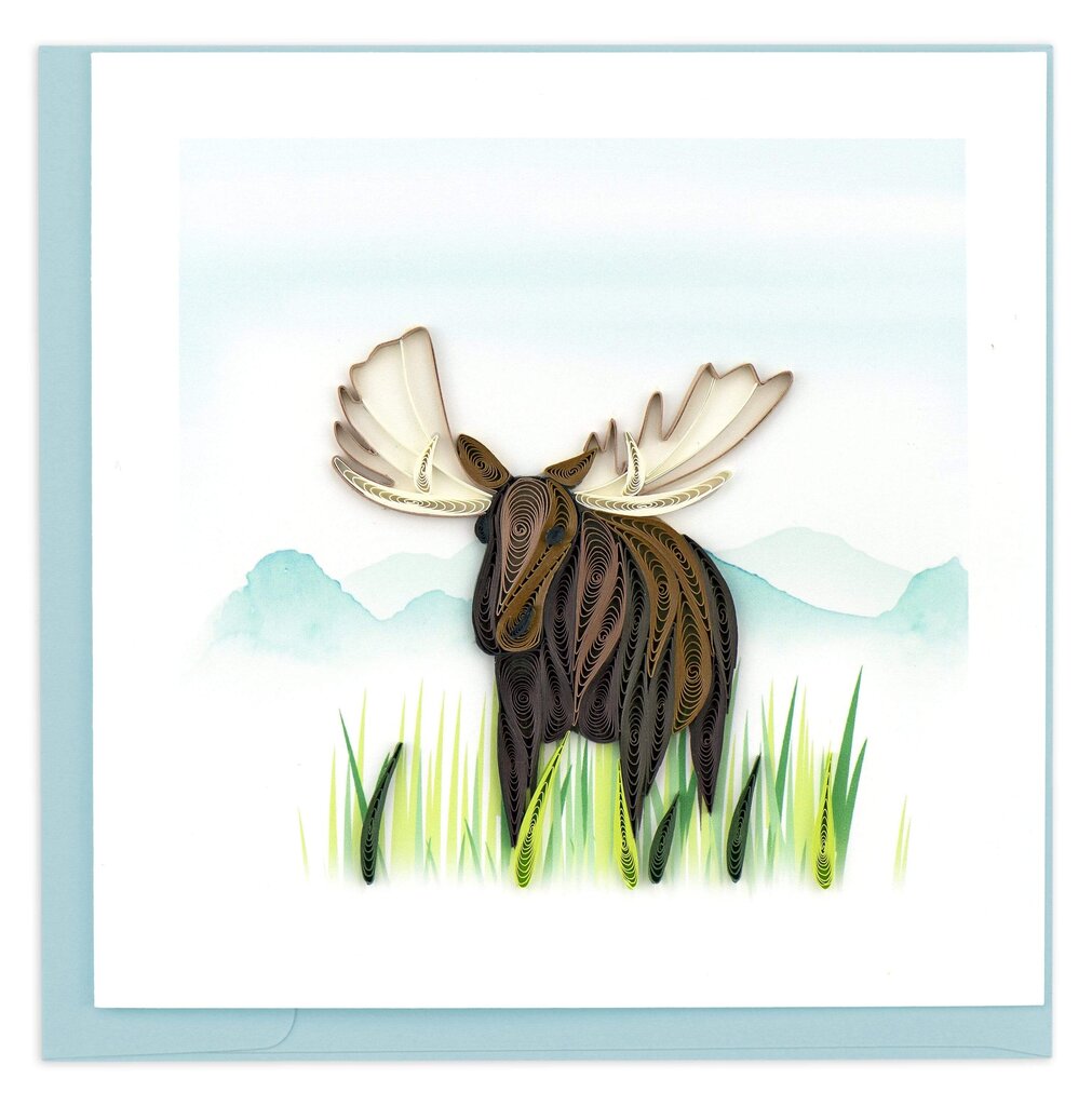 Moose Quilling Card BL971