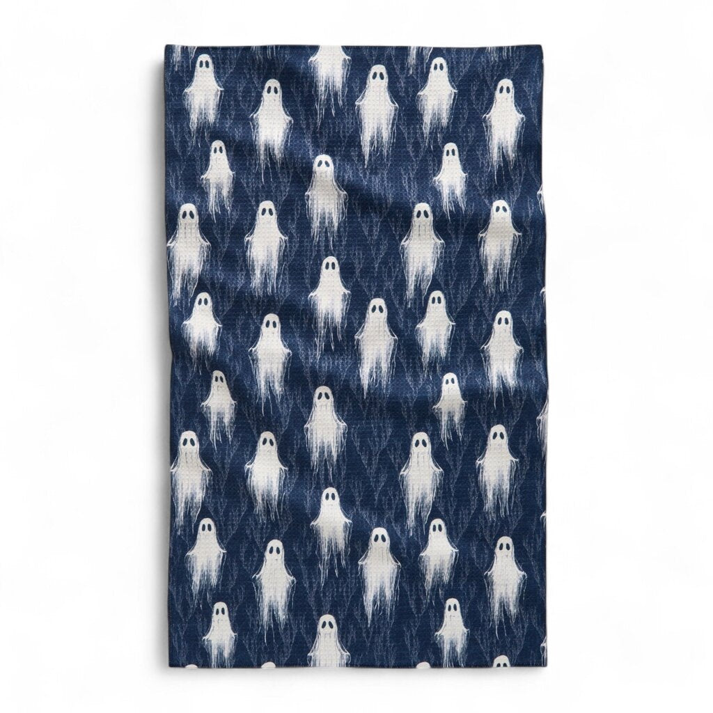Ghosting Around Geometry Tea Towel