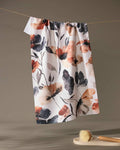 Moody Poppy Geometry Tea Towel