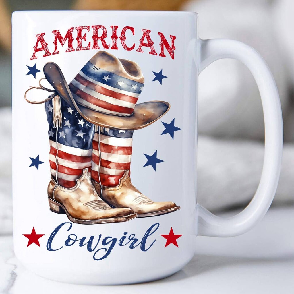 Western American Cowgirl Boots 15 oz MUG-5118