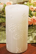 Dandelion Fountain Candle WHITE LC3245 WHT 4X8