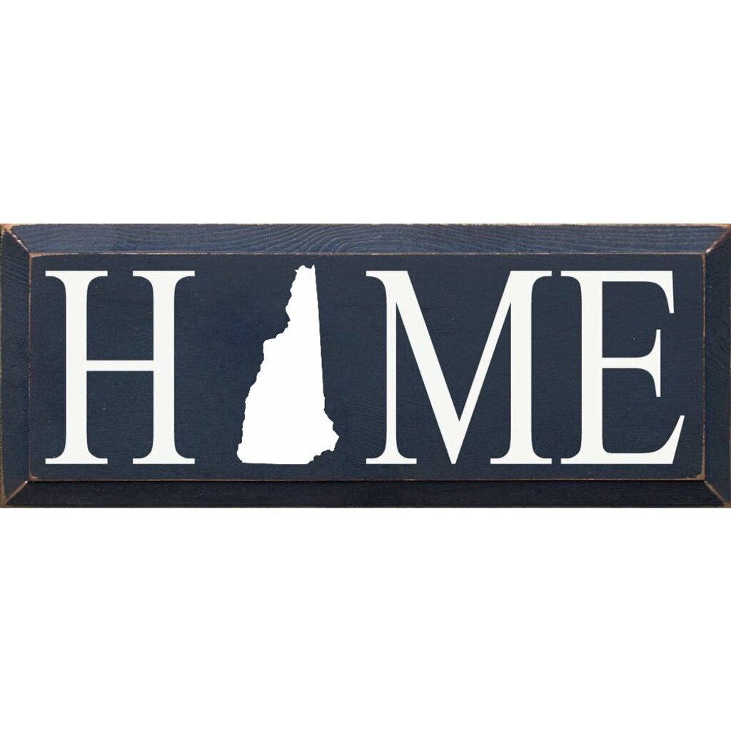 NH HOME Sign 7X18 OLD BLUE 8116-STATE