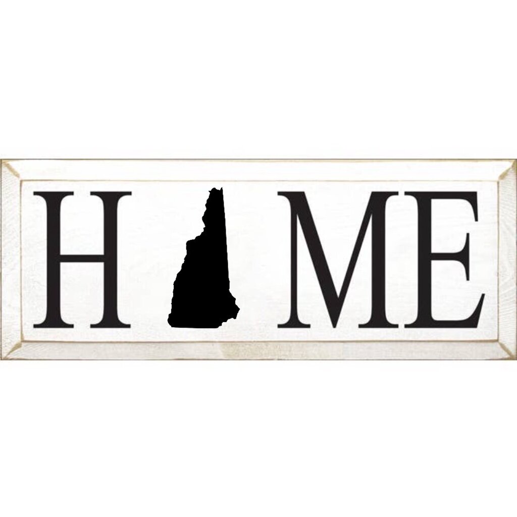 NH HOME Sign 7X18 OLD COTTAGE WHITE 8116-STATE