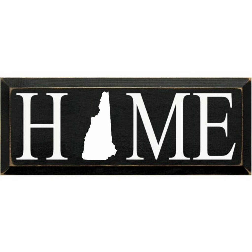 NH HOME Sign 7X18 OLD BLACK 8116-STATE