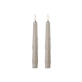 TAUPE Drip LED 8" Timer Taper Candle 19642A-TP
