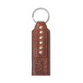 Zidana Highland Studded Veg Tanned Leather Myra Keyfob Crimson Dust S-13866