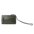 Zidana Ethel Mini Veg Tanned Leather Wristlet Ashen Sage S-13855