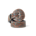 Western Wreath Leather Myra Belt Bronco Sky S-13360-XL