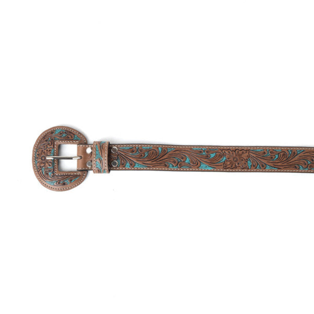 Western Wreath Leather Myra Belt Bronco Sky S-13360-S