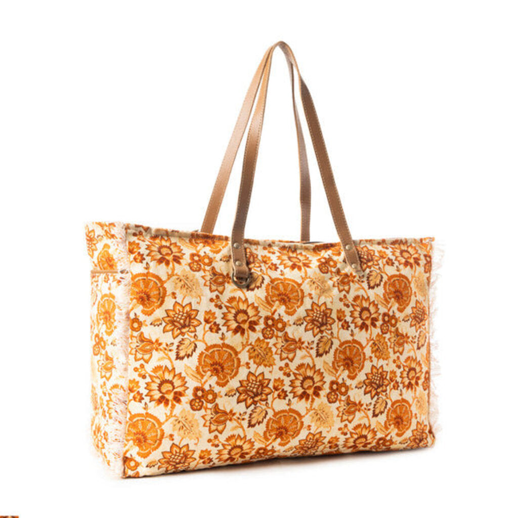 Delft Garden Myra Weekender Bag in YELLOW & RED S-10912