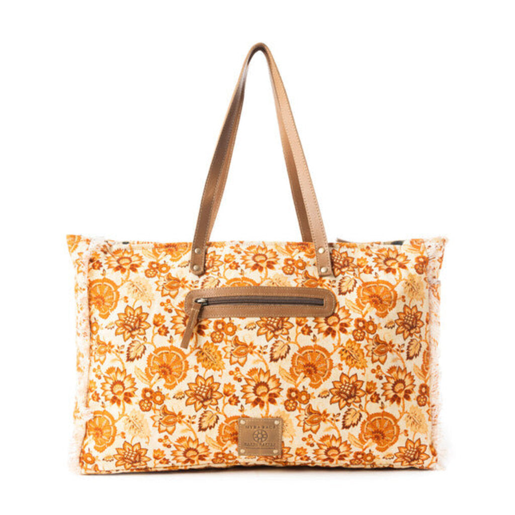 Delft Garden Myra Weekender Bag in YELLOW & RED S-10912