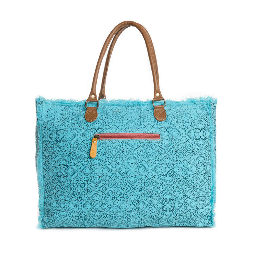 Triple Fork Ranch Weekender Myra Bag In TURQUOISE S-9978