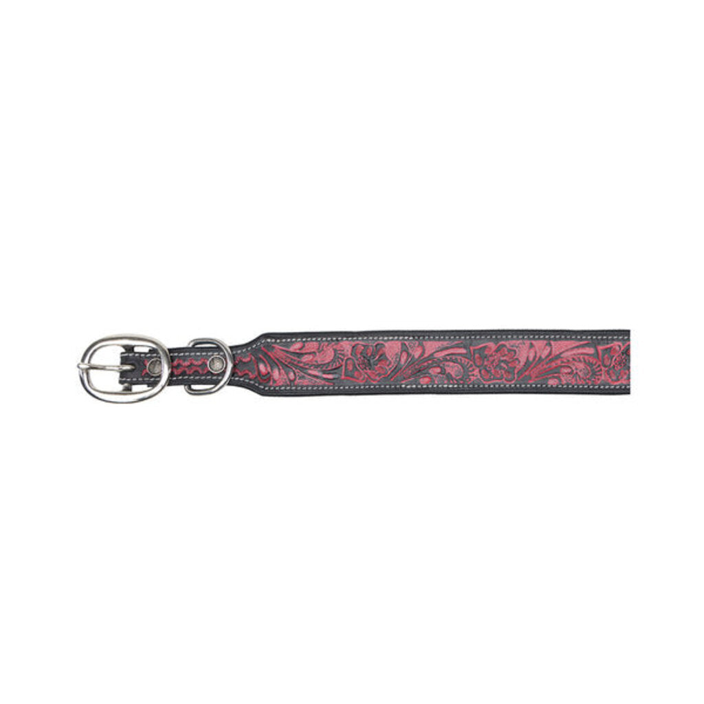 Lucky Diego Hand Tooled Dog Collar S-10201 LG