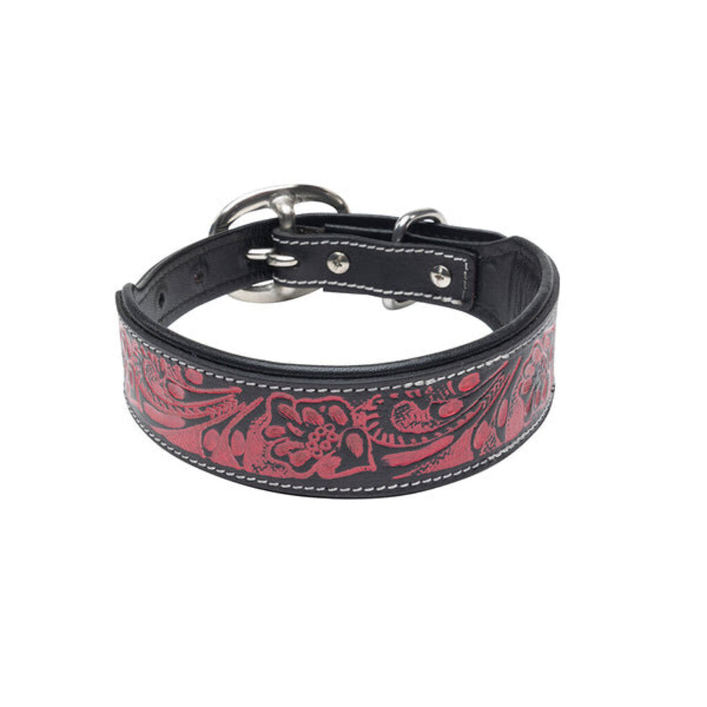 Lucky Diego Hand Tooled Dog Collar S-10201 SM