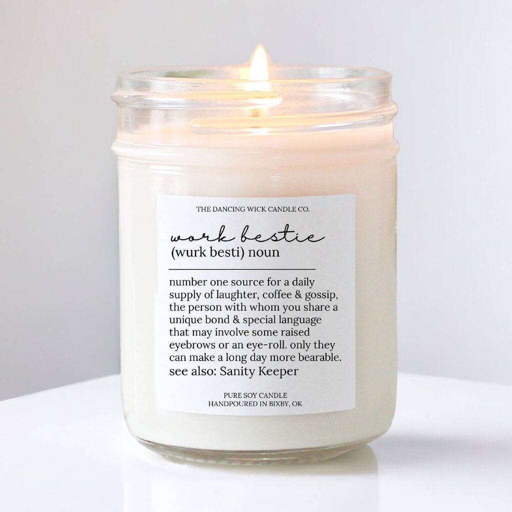 Work Bestie Noun Morning Coffee Soy Candle 8 oz