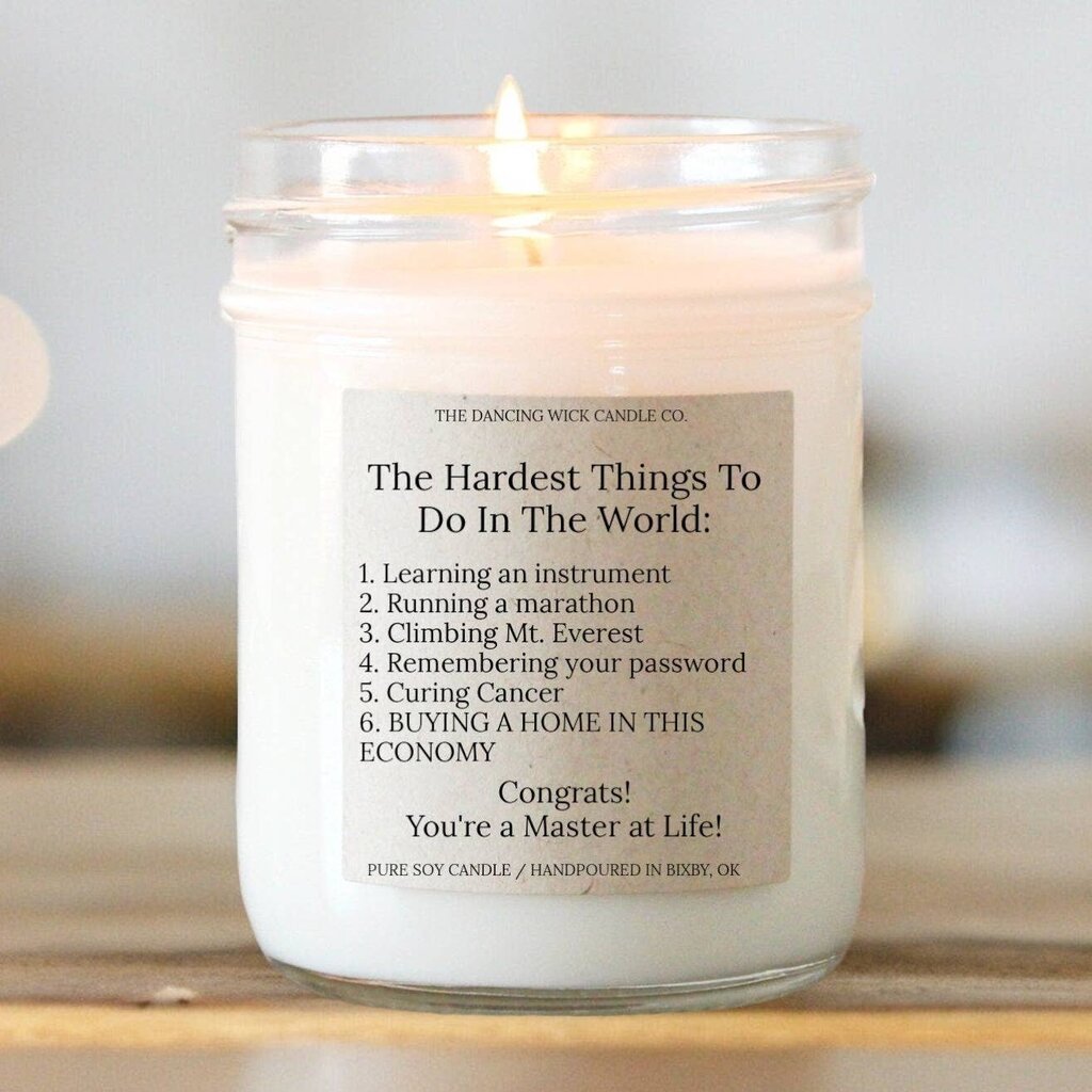 Housewarming Hardest Things Warm Wishes Soy Candle 8 oz