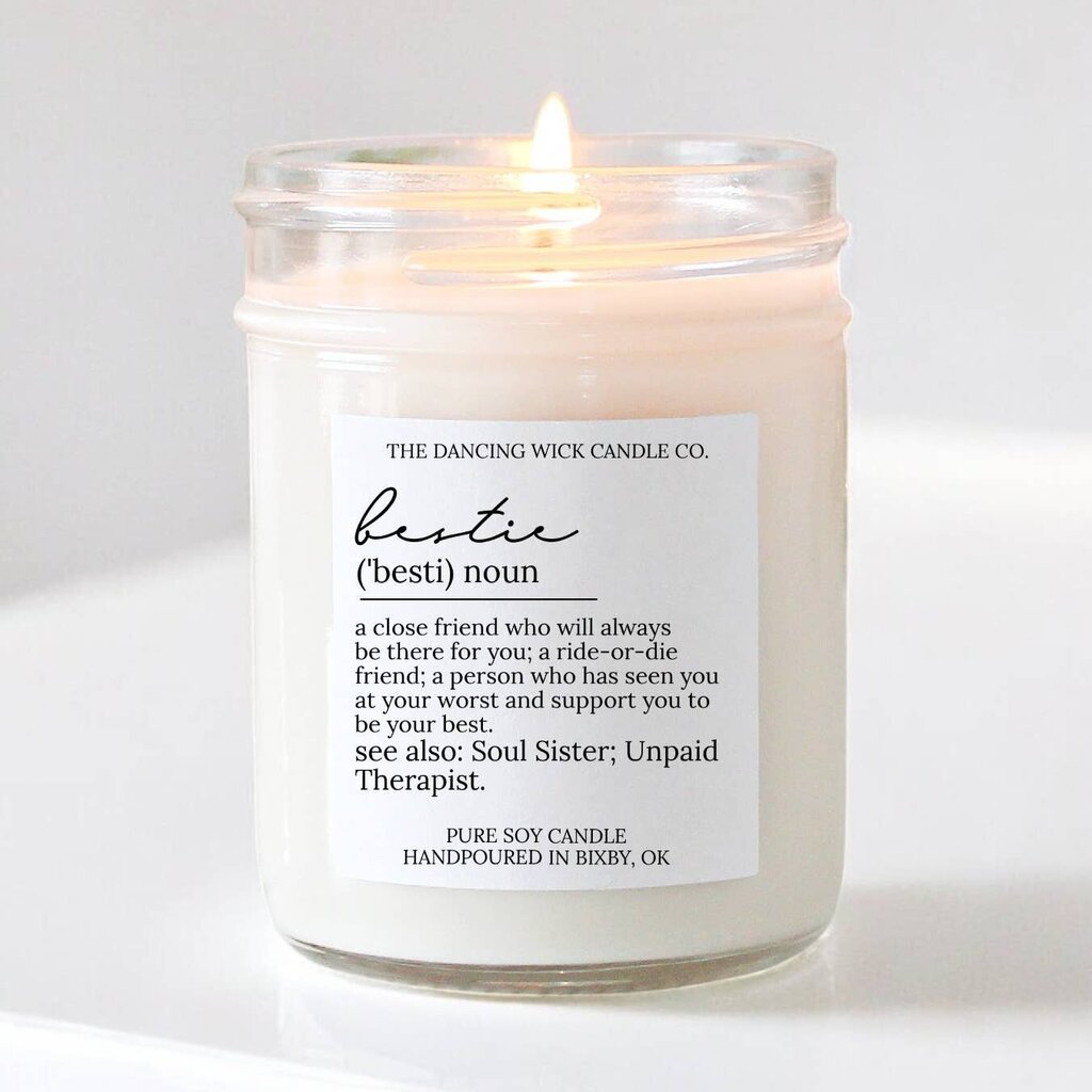 Bestie Noun Lavender Vanilla Soy Mini Candle 4 oz